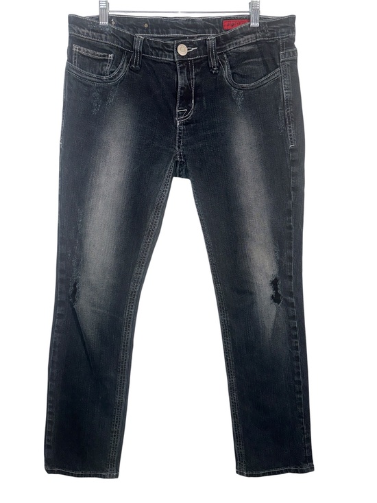 Vigoss Other - Vigoss Black Washed Slim Straight Ankle Jeans